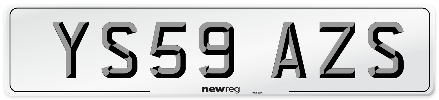 YS59 AZS Number Plate from New Reg